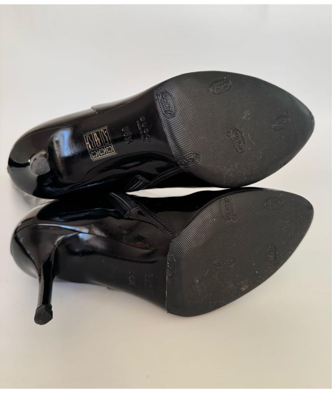 GUCCI Черные сапоги из лакированной кожи, фото 6