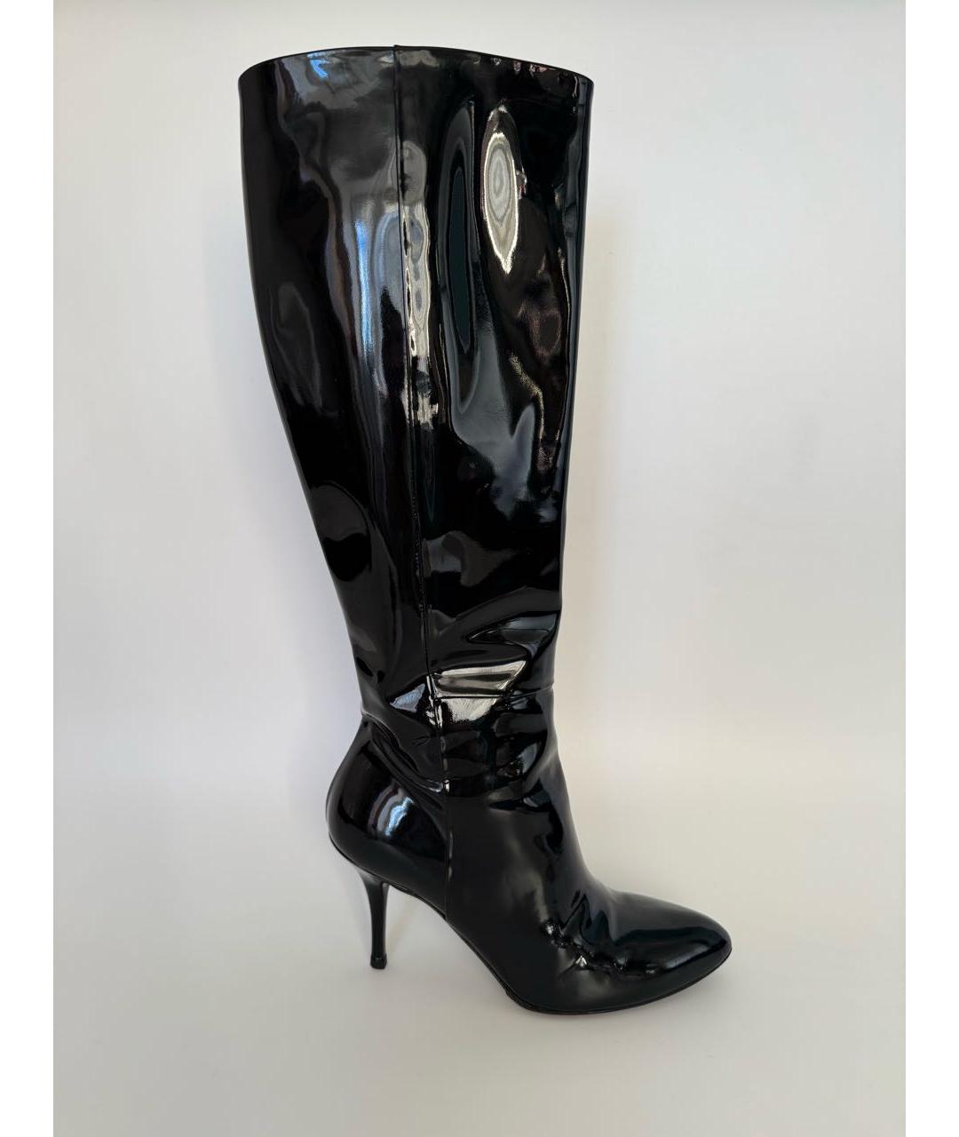 GUCCI Черные сапоги из лакированной кожи, фото 9