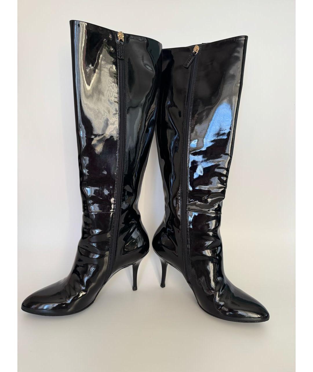 GUCCI Черные сапоги из лакированной кожи, фото 7