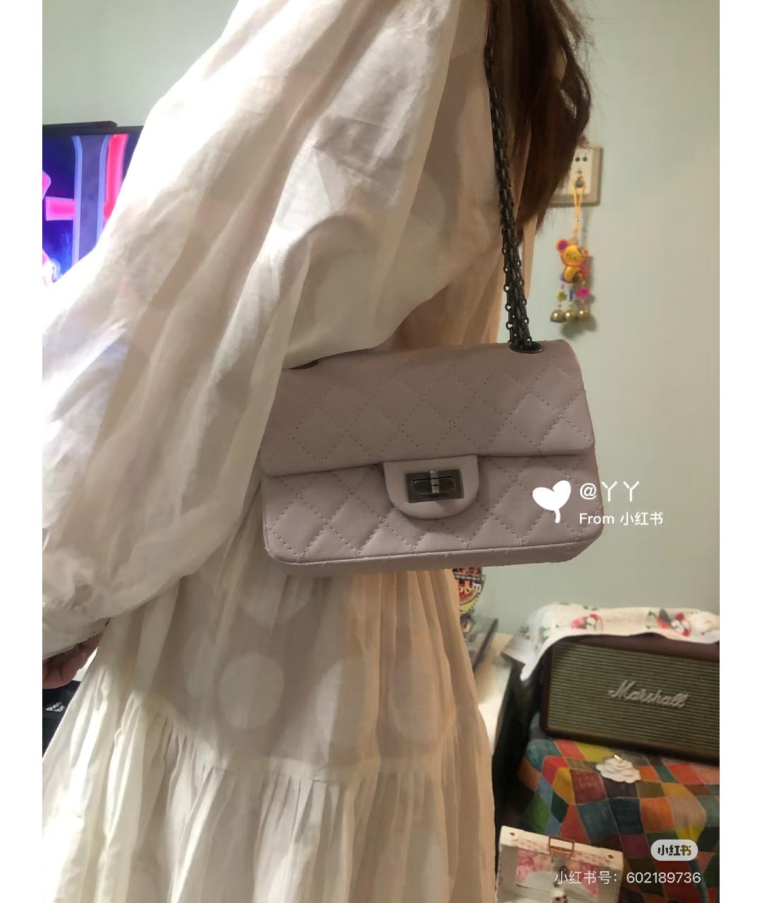 CHANEL Белая кожаная сумка через плечо, фото 6