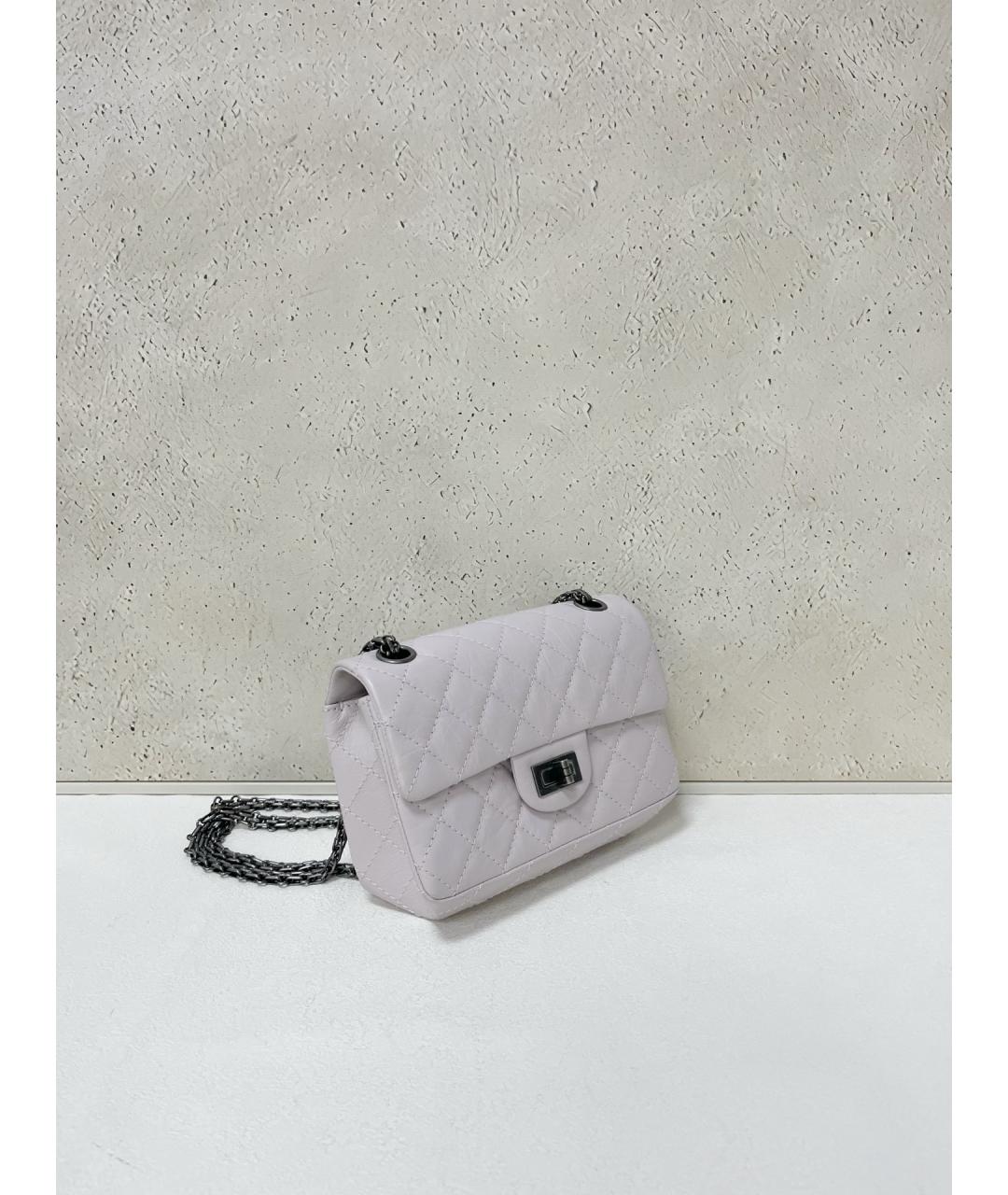 CHANEL Белая кожаная сумка через плечо, фото 4