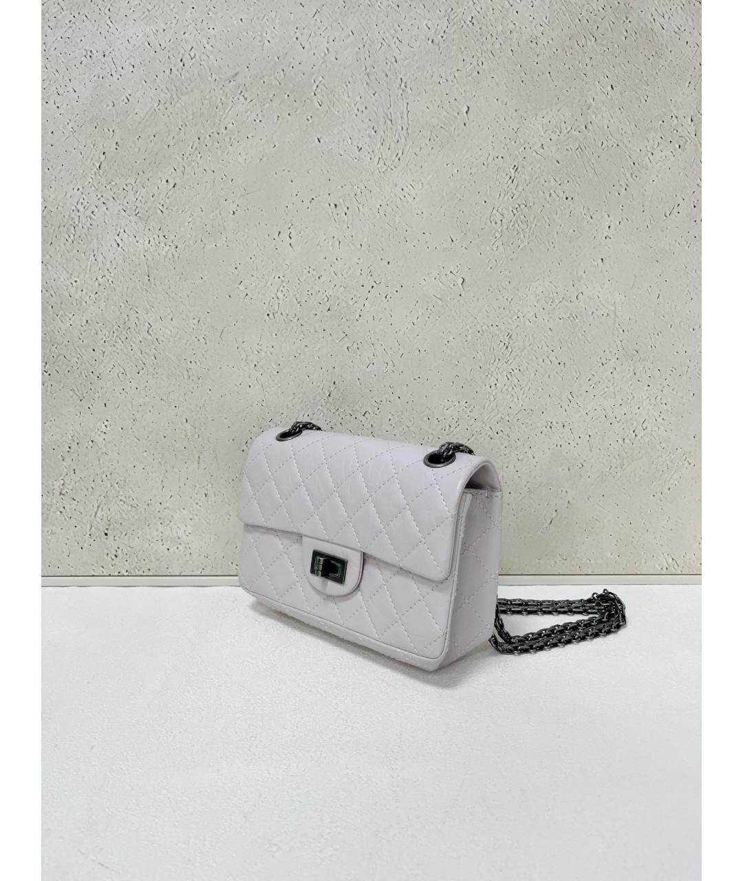 CHANEL Белая кожаная сумка через плечо, фото 3