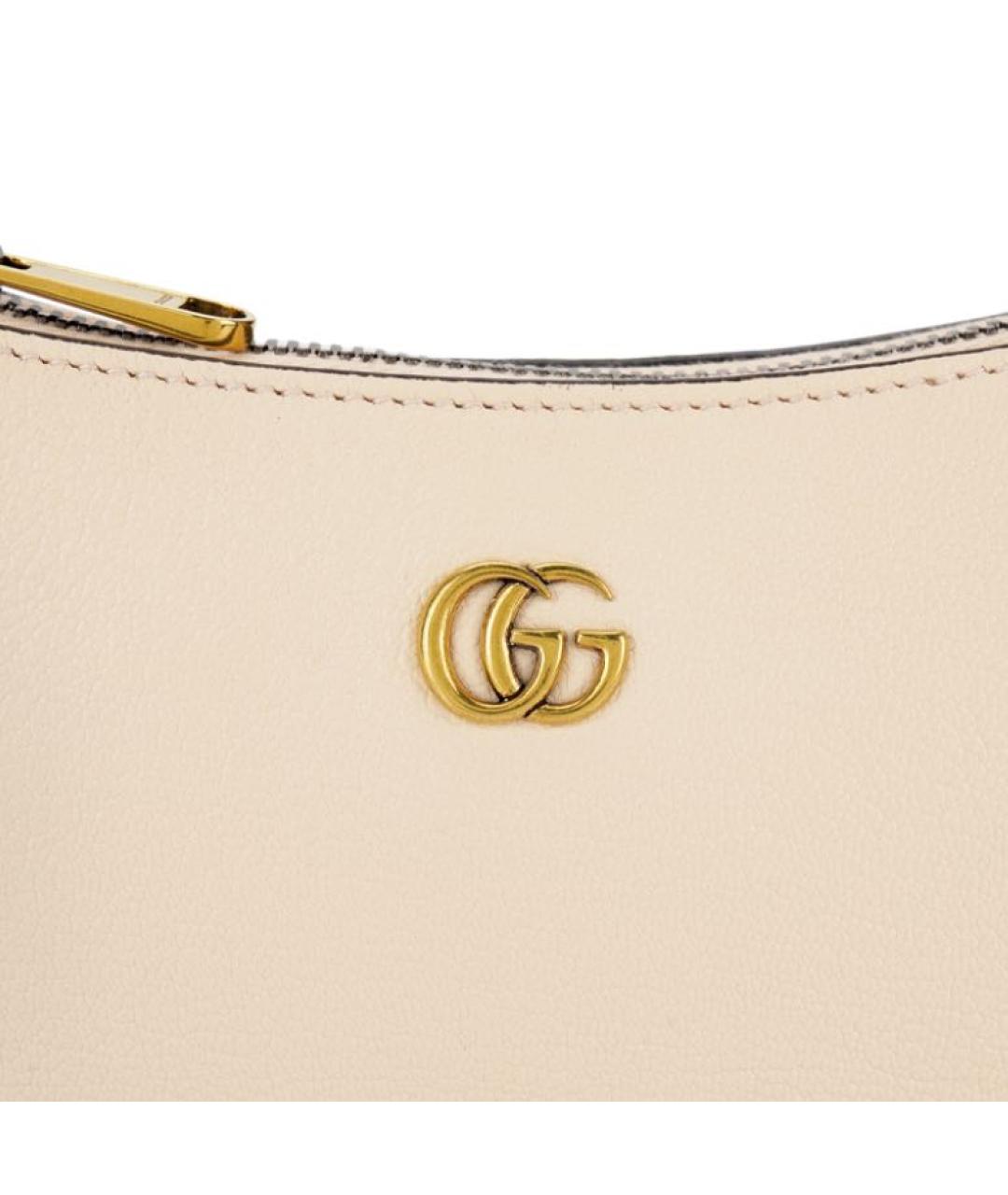 GUCCI Бежевая кожаная сумка через плечо, фото 5