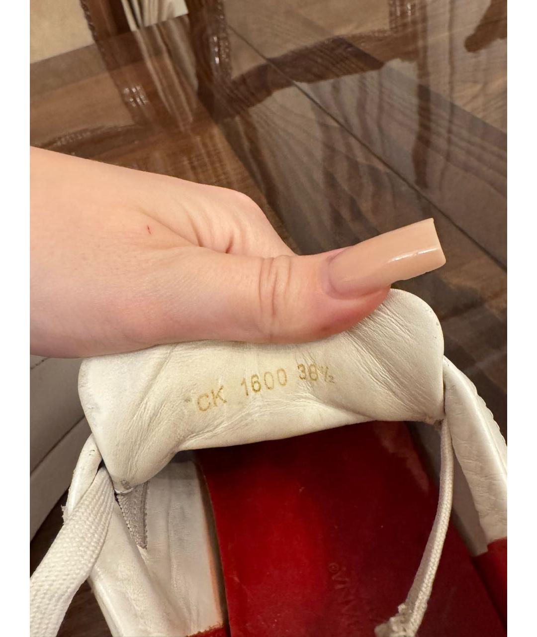 DOLCE&GABBANA Белые кожаные кеды, фото 6