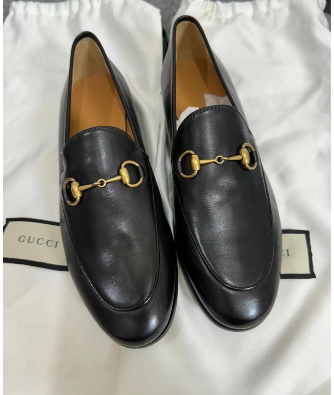 GUCCI Черные кожаные лоферы, фото 4