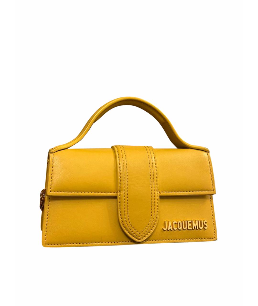 JACQUEMUS Желтая кожаная сумка через плечо, фото 1