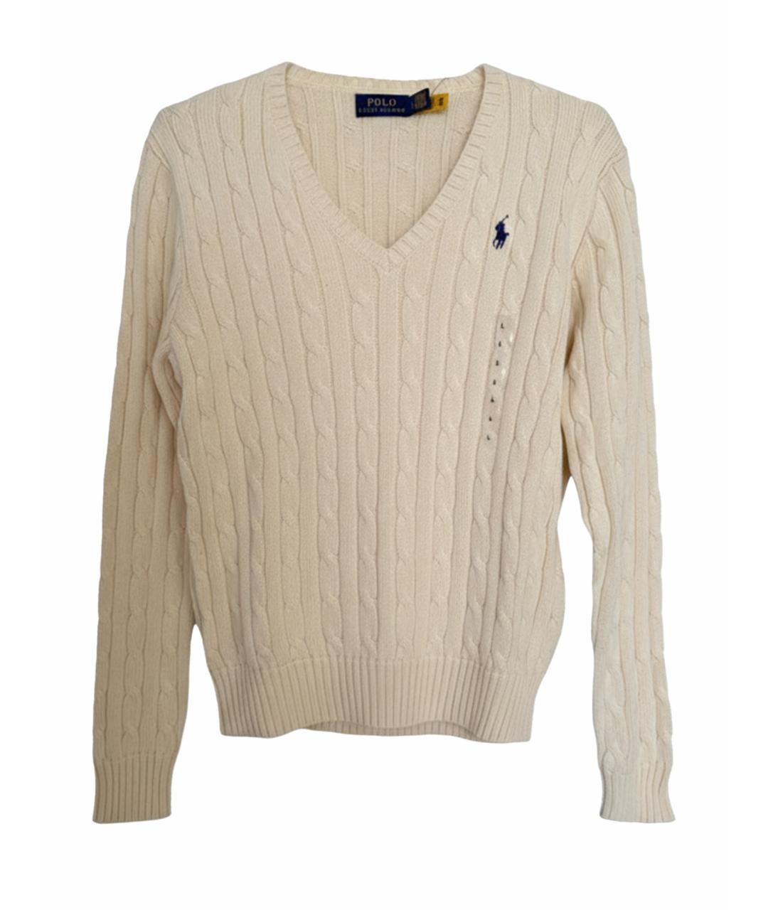 POLO RALPH LAUREN Бежевый хлопковый джемпер / свитер, фото 1