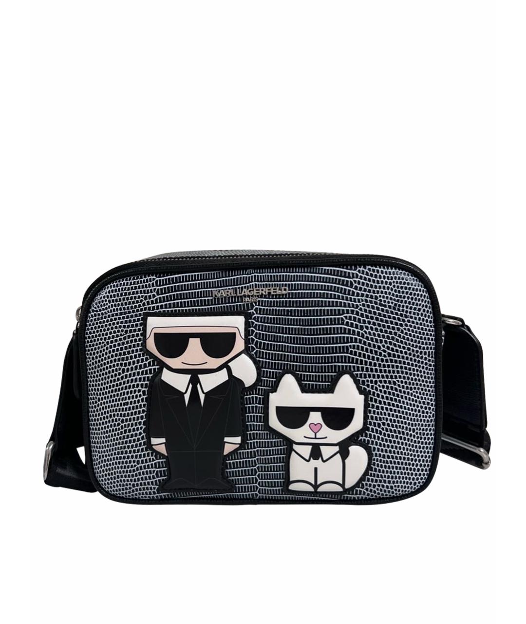 KARL LAGERFELD Черная сумка через плечо из искусственной кожи, фото 1