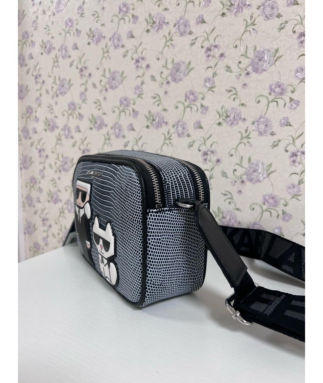 KARL LAGERFELD Черная сумка через плечо из искусственной кожи, фото 2