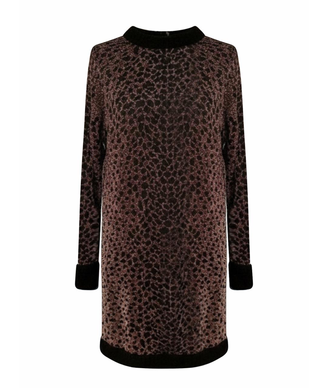 PINKO Черное вискозное повседневное платье, фото 1