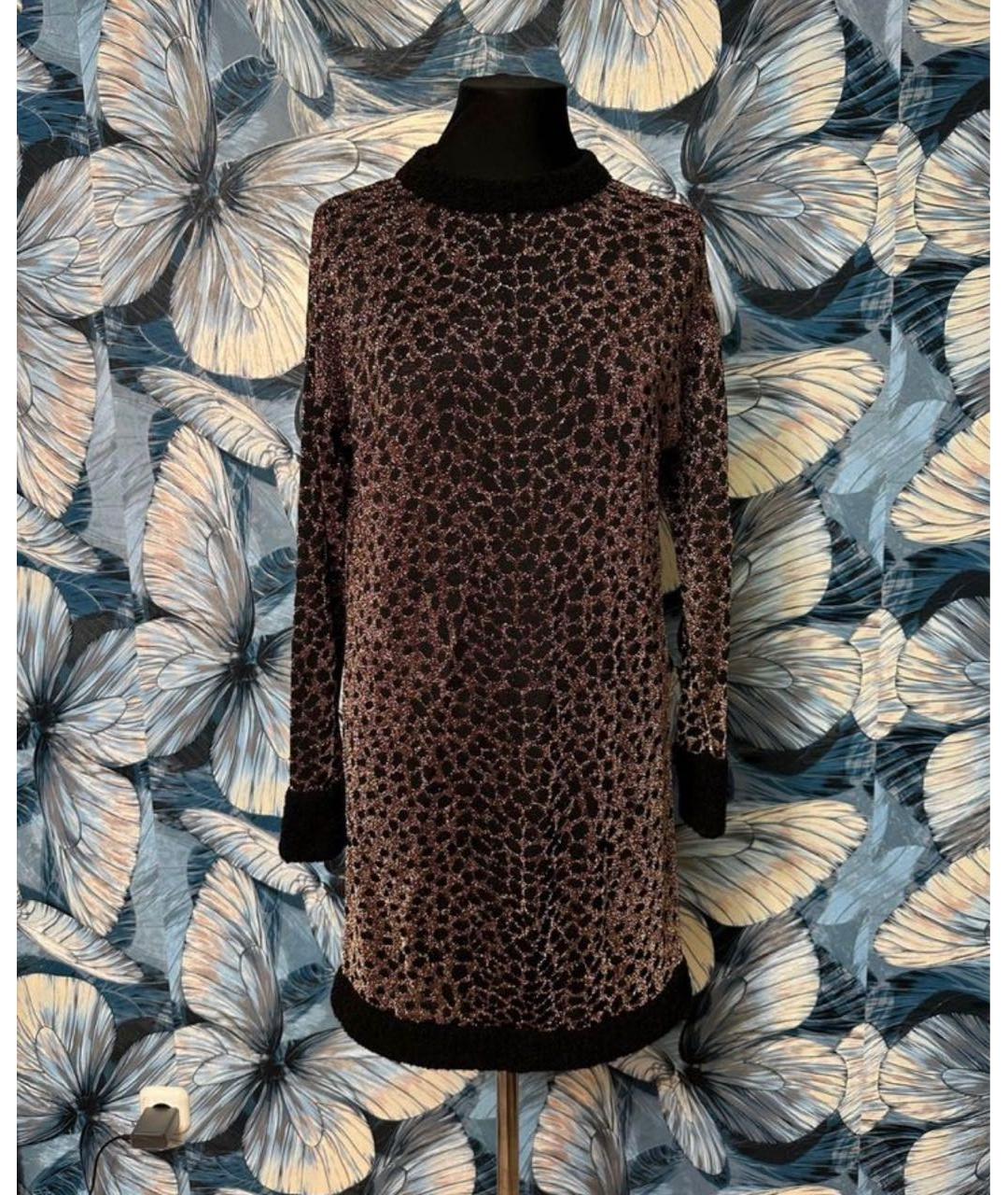 PINKO Черное вискозное повседневное платье, фото 9