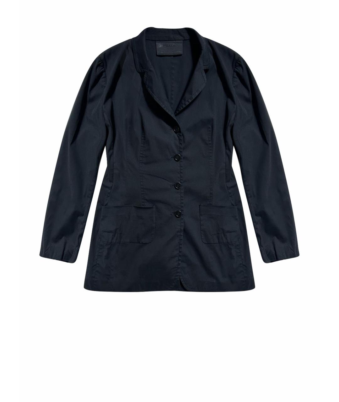 PRADA Черный хлопковый жакет/пиджак, фото 1