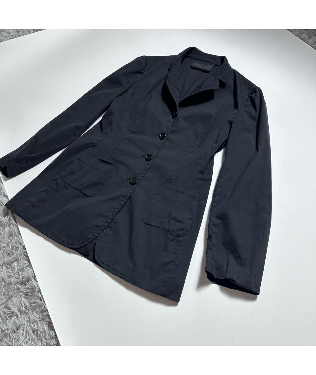 PRADA Черный хлопковый жакет/пиджак, фото 4