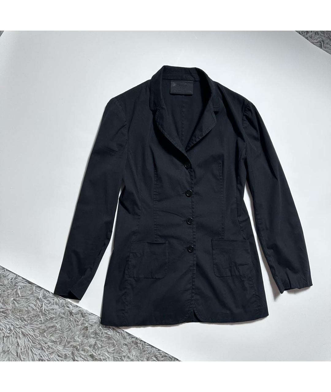 PRADA Черный хлопковый жакет/пиджак, фото 7