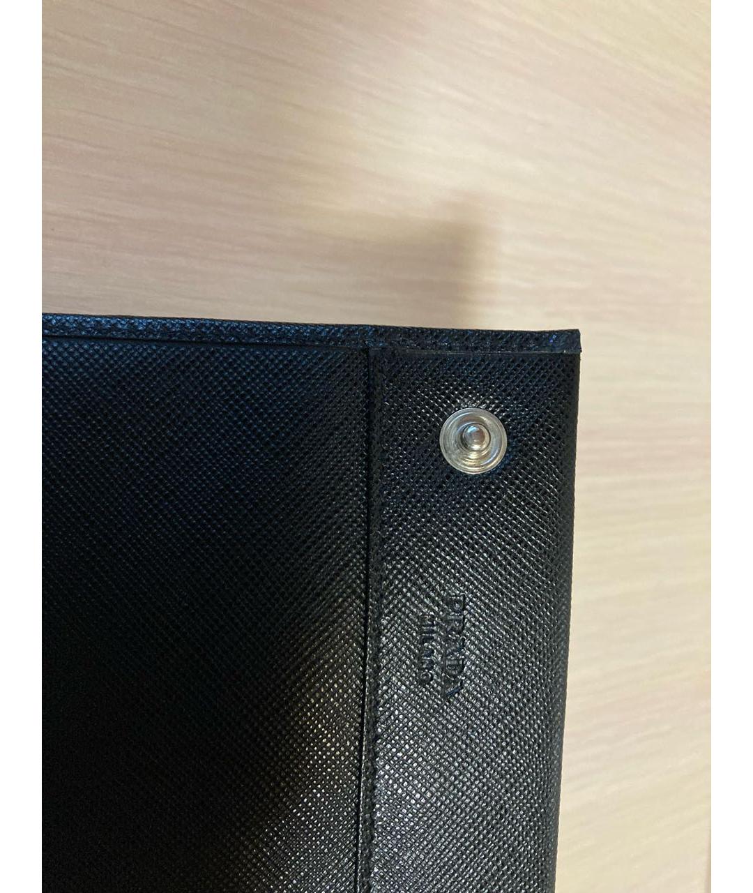 PRADA Черный кожаный кошелек, фото 5