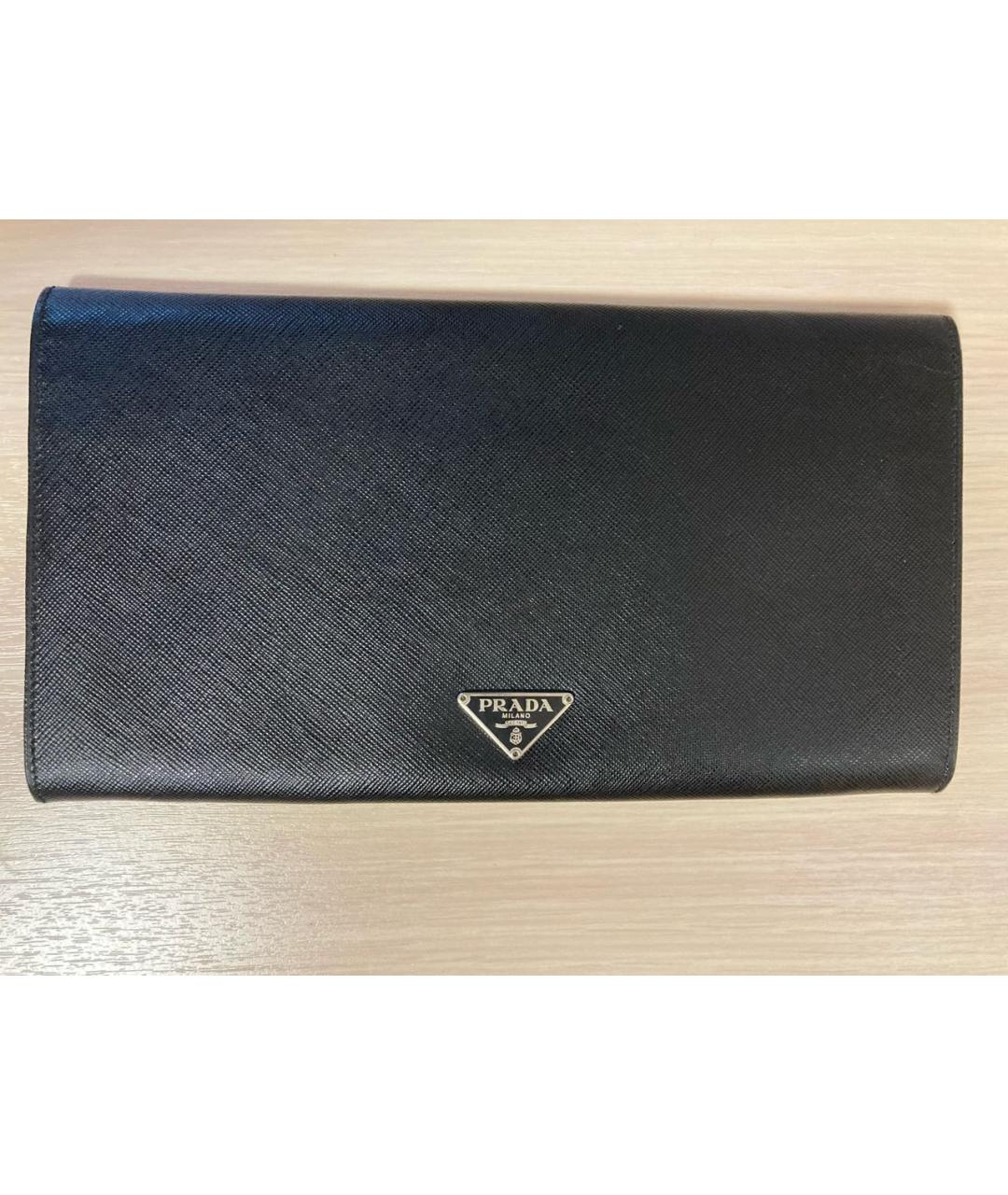 PRADA Черный кожаный кошелек, фото 9