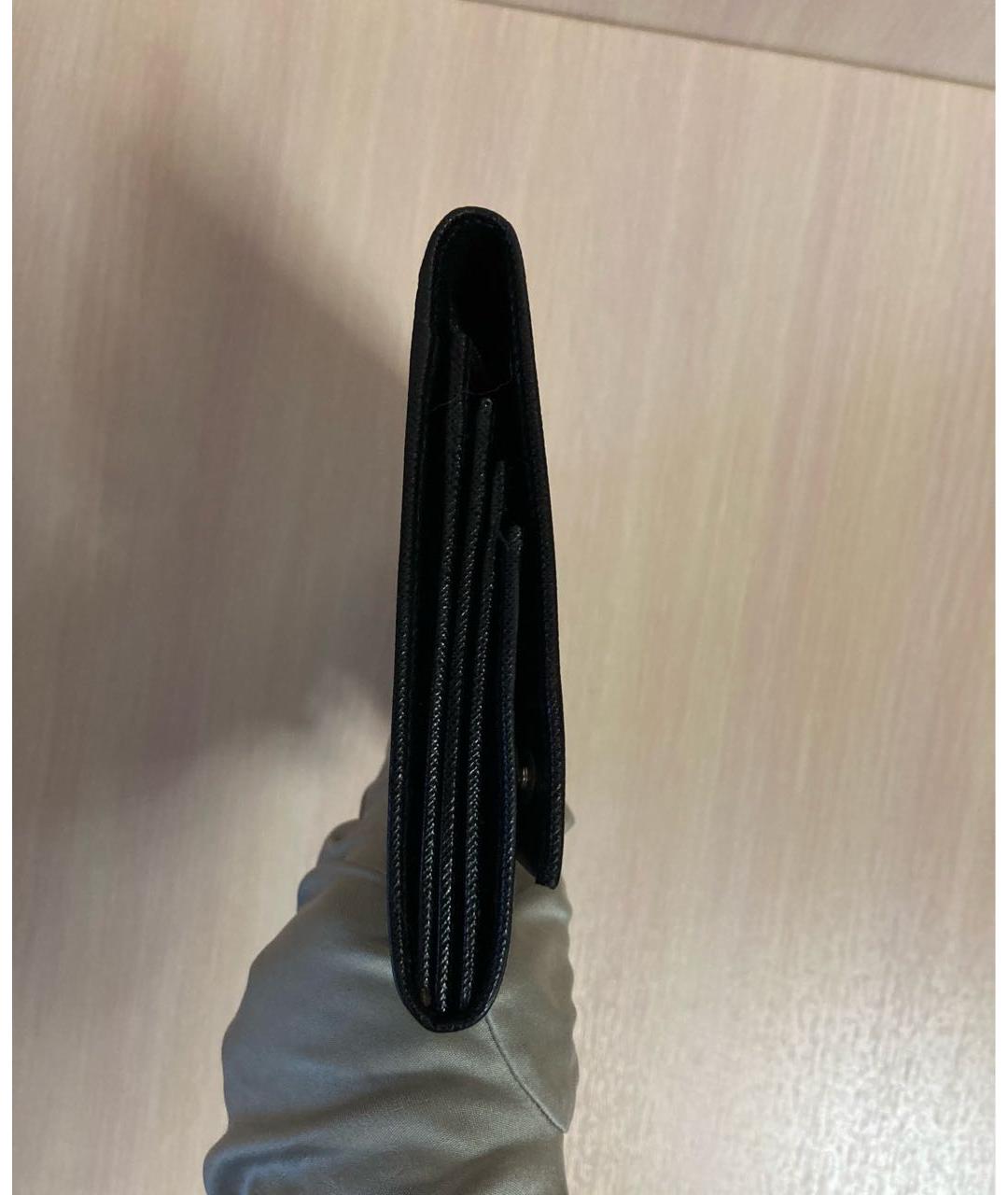 PRADA Черный кожаный кошелек, фото 6