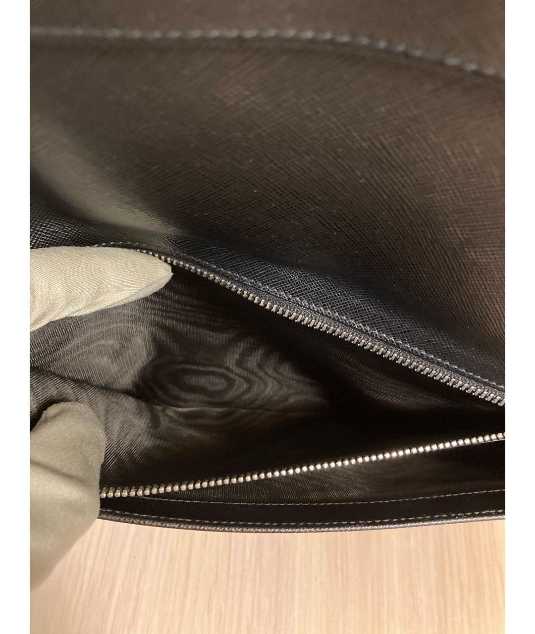 PRADA Черный кожаный кошелек, фото 8