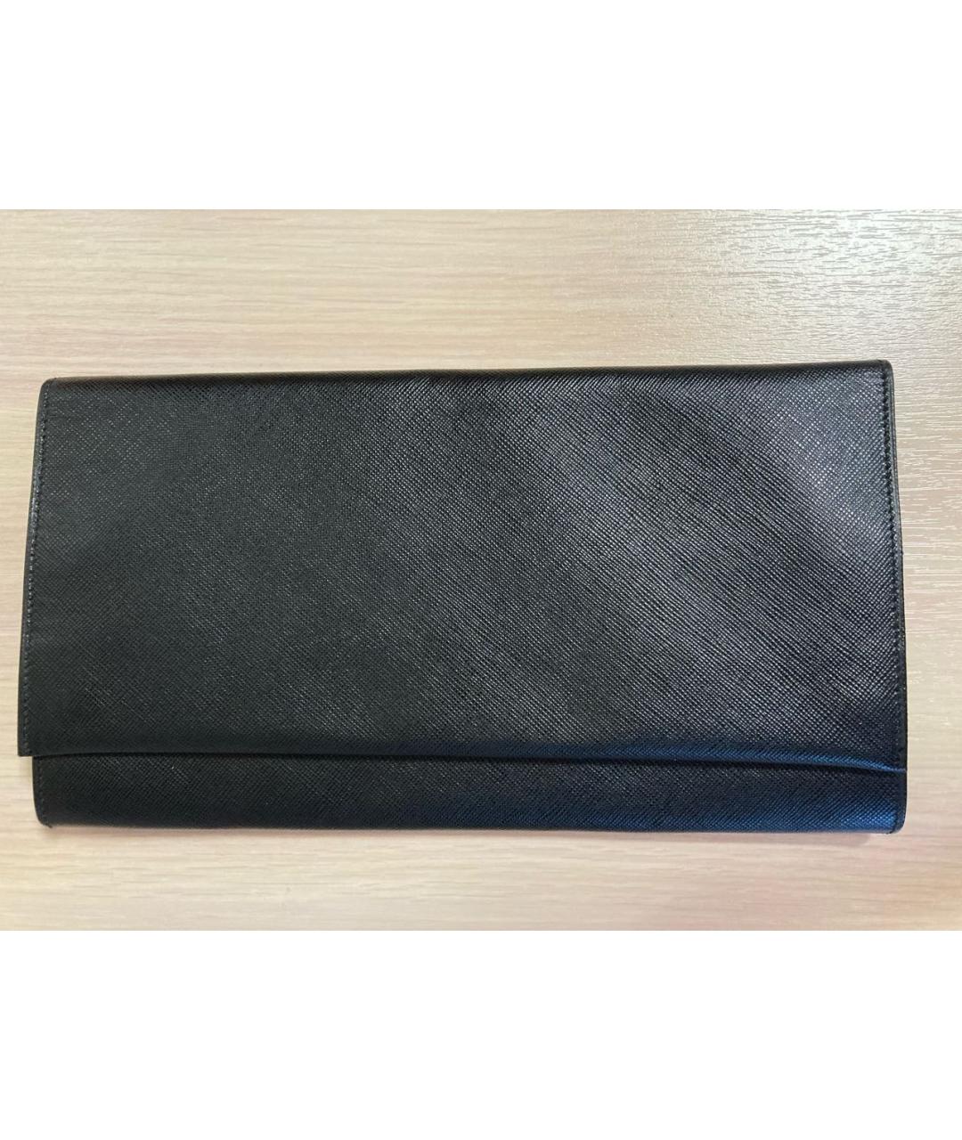 PRADA Черный кожаный кошелек, фото 2
