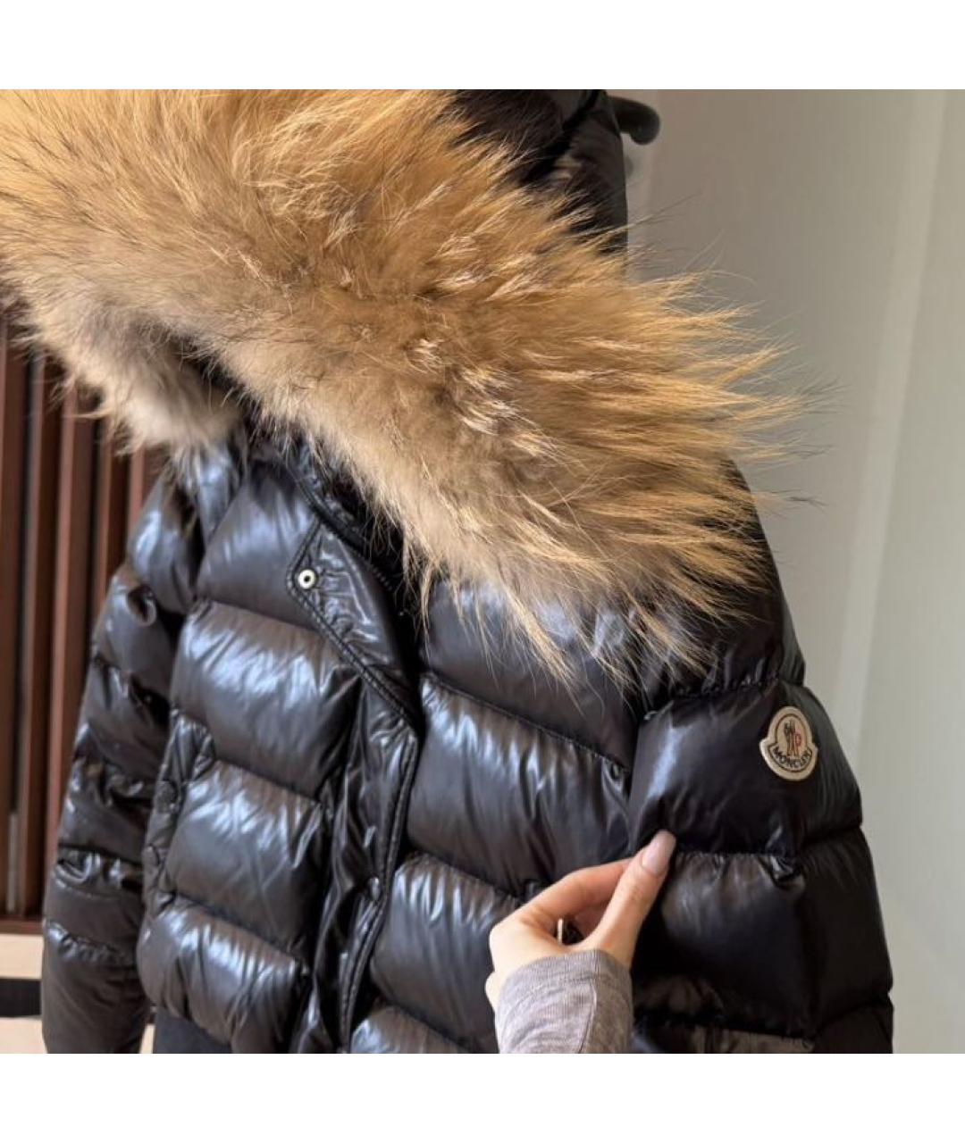 MONCLER Черный пуховик, фото 3