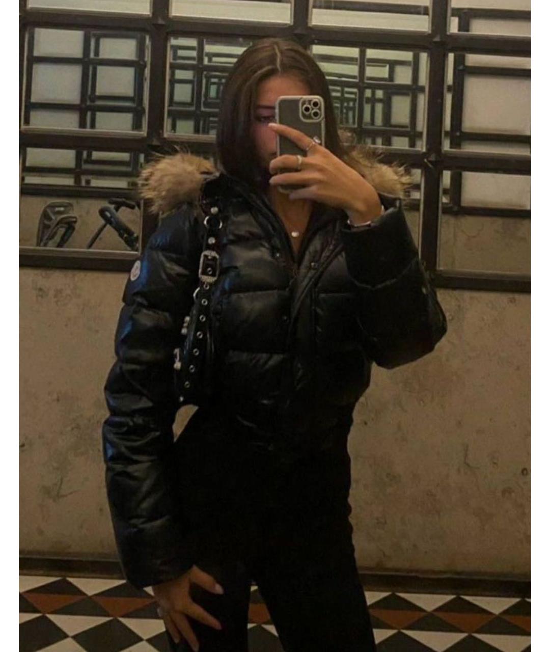 MONCLER Черный пуховик, фото 6