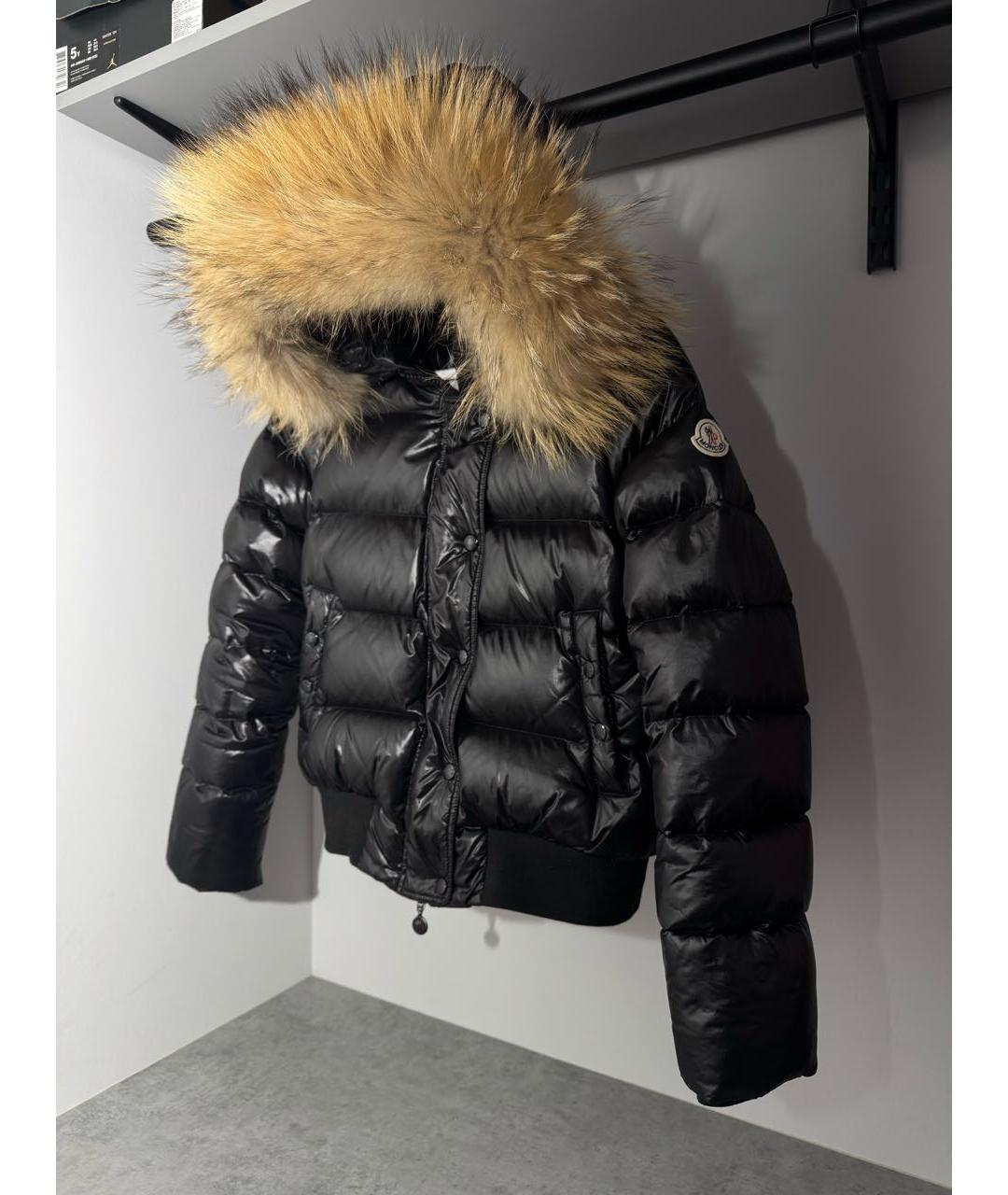 MONCLER Черный пуховик, фото 2