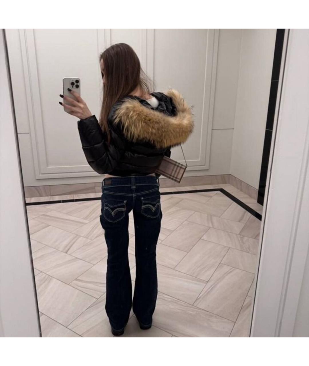 MONCLER Черный пуховик, фото 4