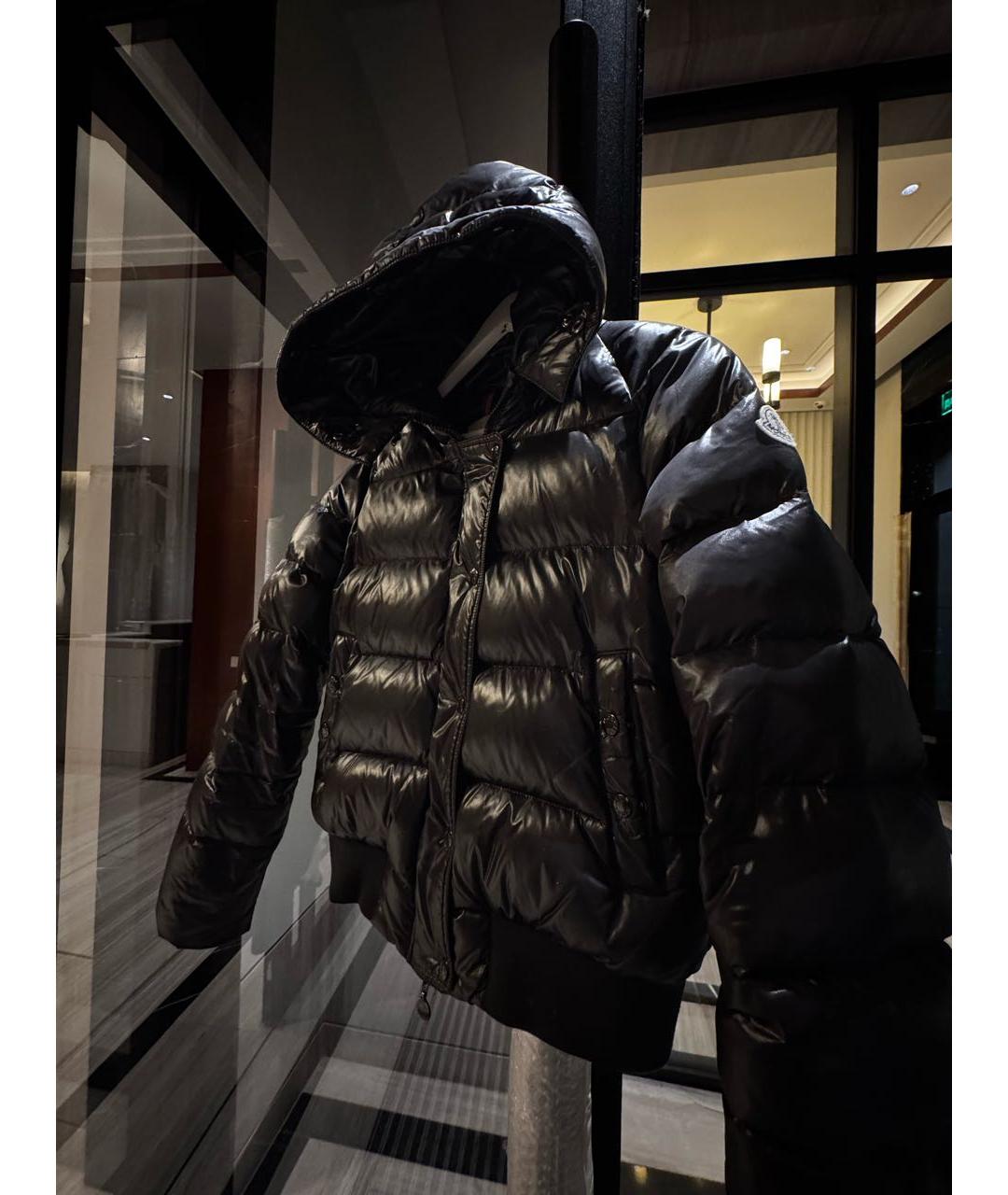 MONCLER Черный пуховик, фото 5