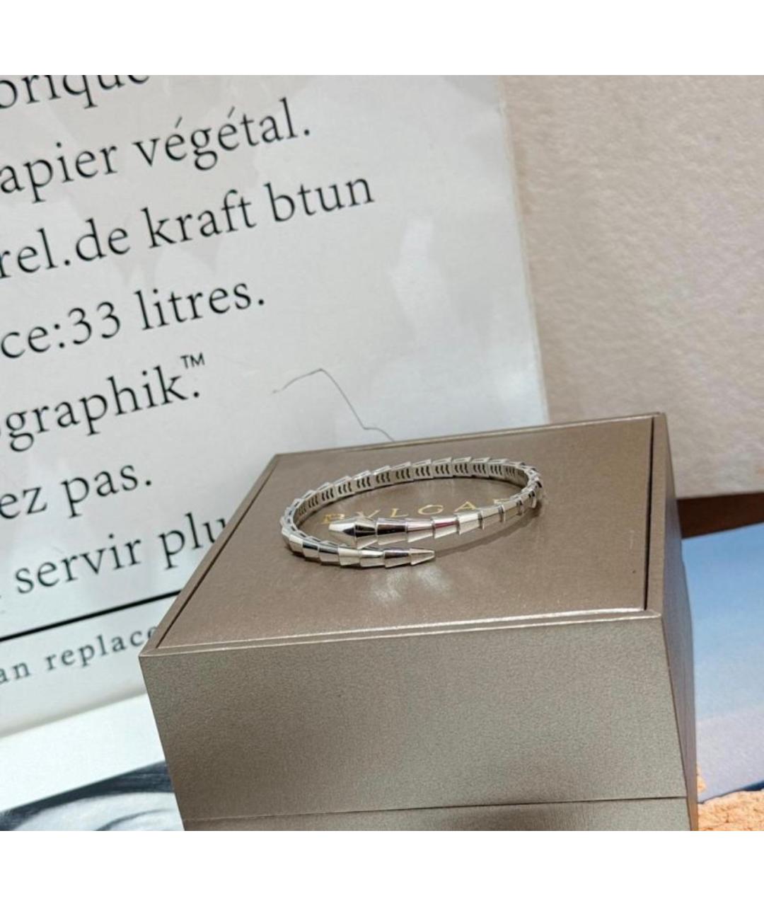 BVLGARI Серебрянный браслет из белого золота, фото 5