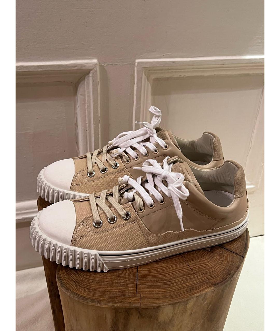 MAISON MARGIELA Бежевые низкие кроссовки / кеды, фото 2