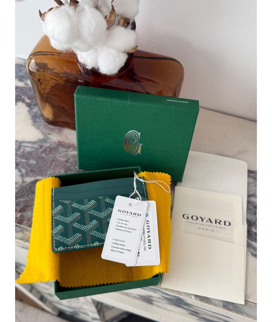 GOYARD Зеленый кардхолдер, фото 2