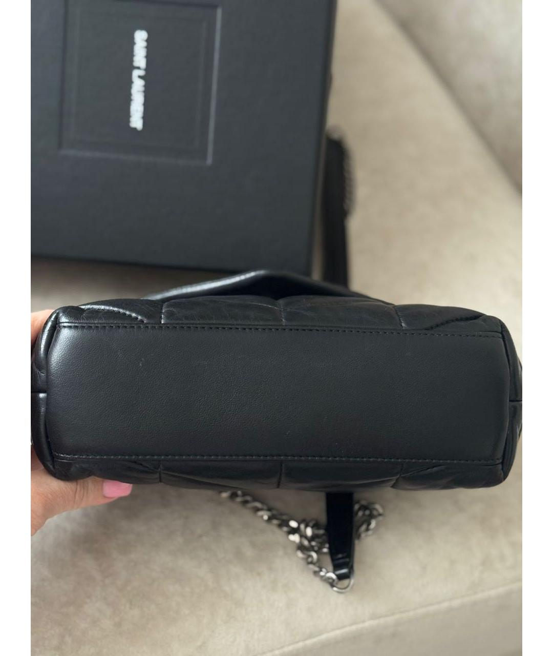 SAINT LAURENT Черная кожаная сумка через плечо, фото 3