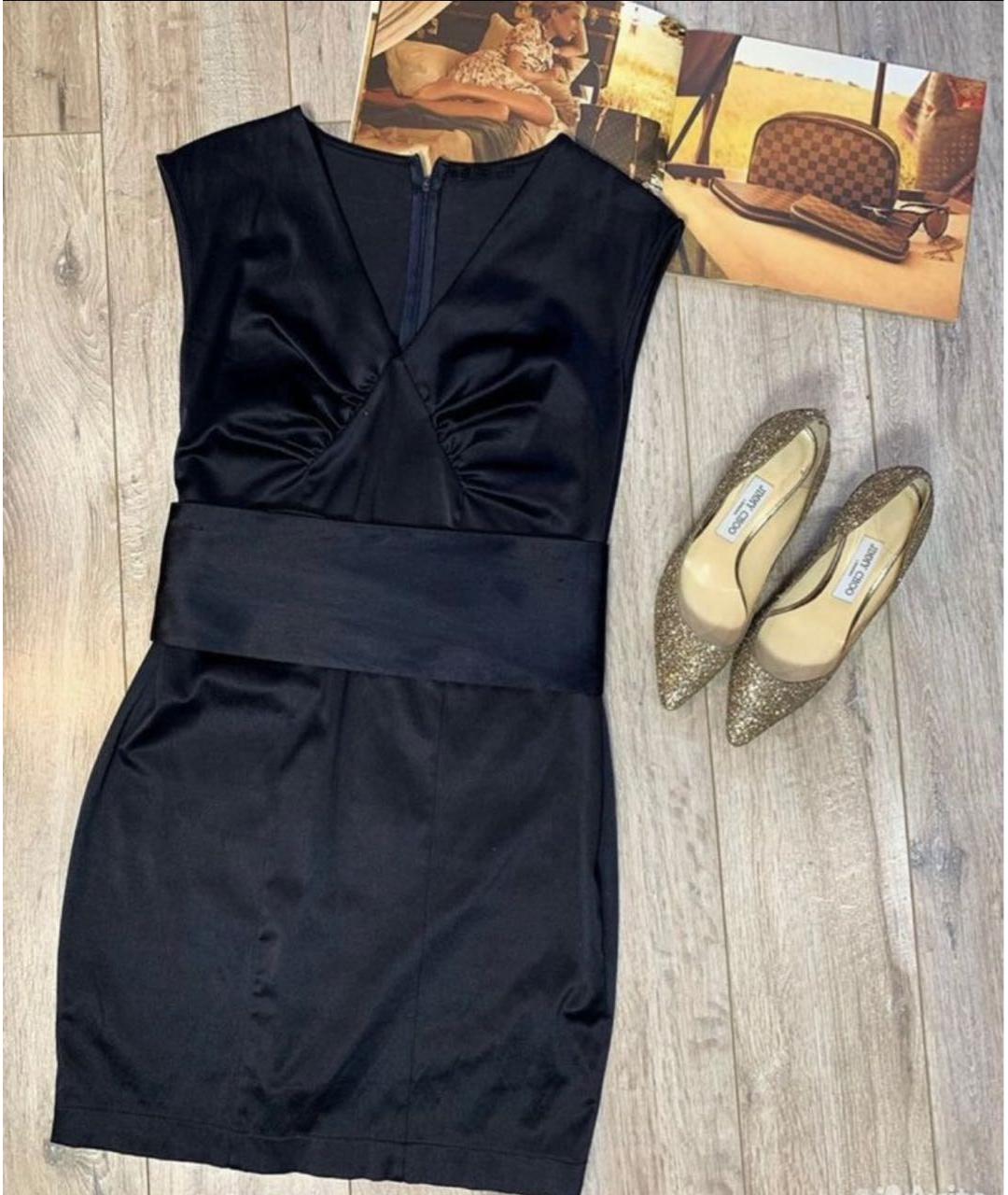 PINKO Темно-синее хлопковое повседневное платье, фото 4