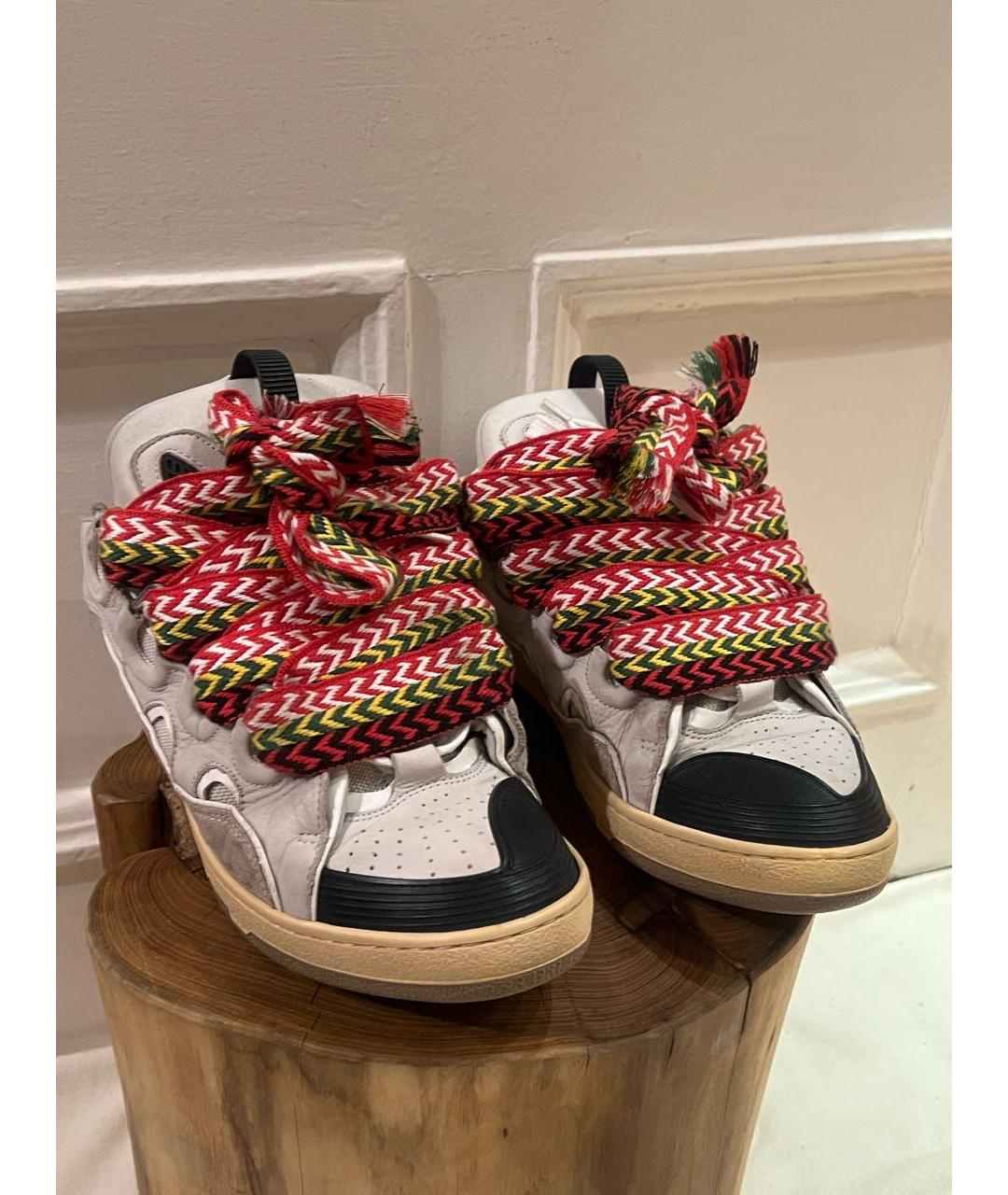 LANVIN Мульти текстильные низкие кроссовки / кеды, фото 2