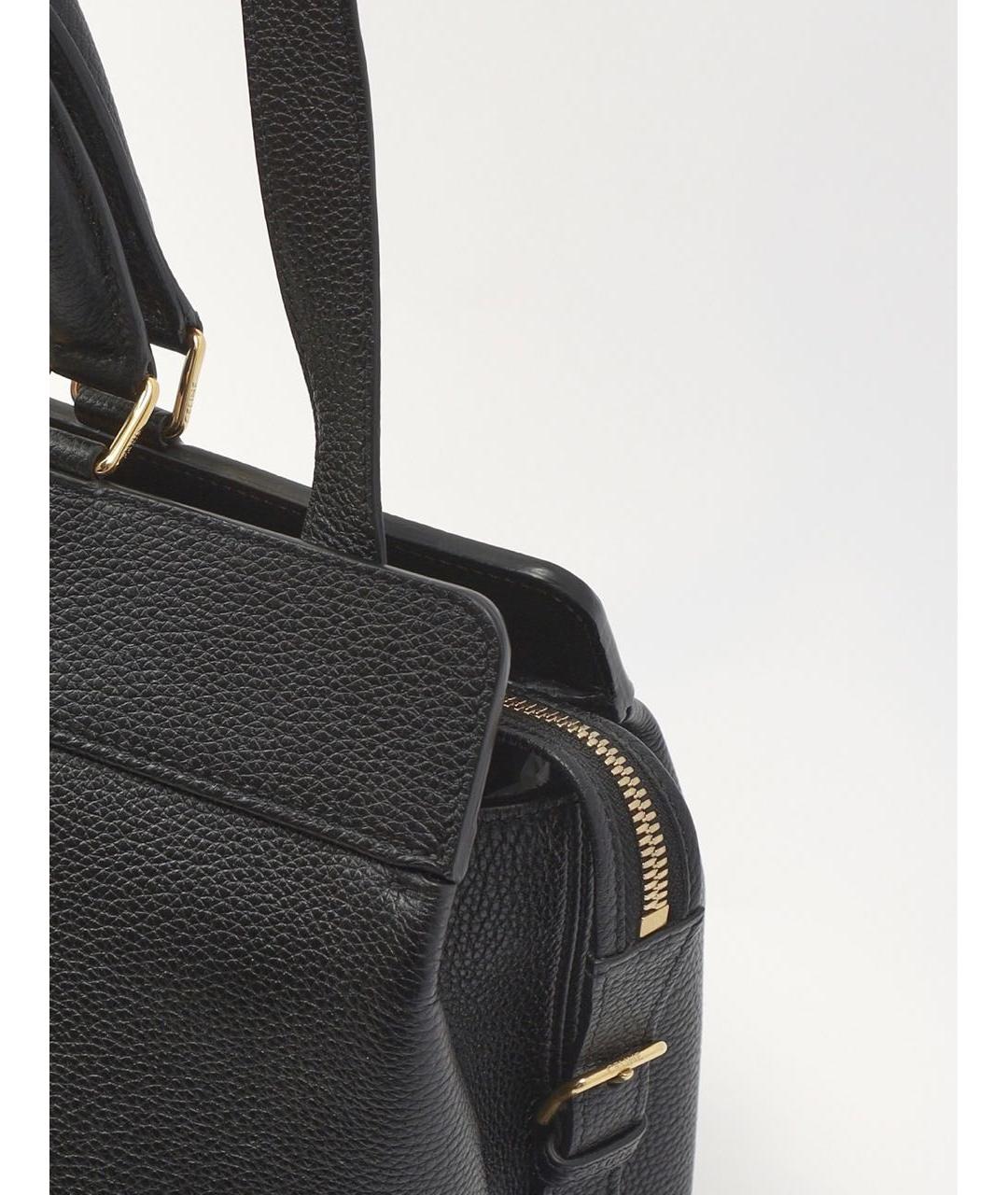 CELINE Черная кожаная сумка с короткими ручками, фото 3