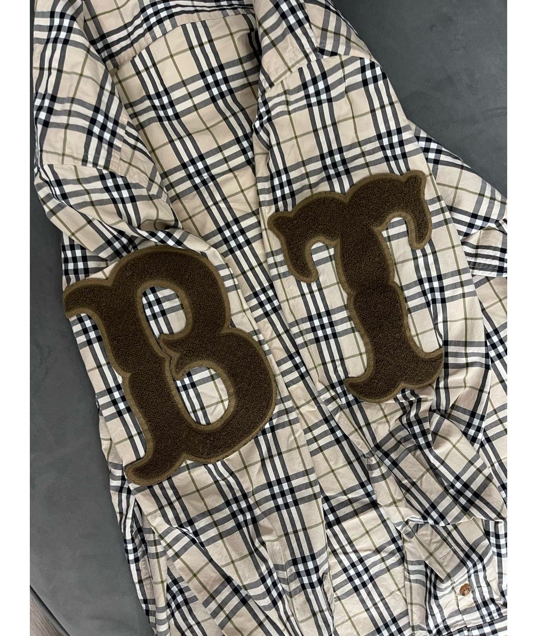 BURBERRY Бежевая хлопковая классическая рубашка, фото 5
