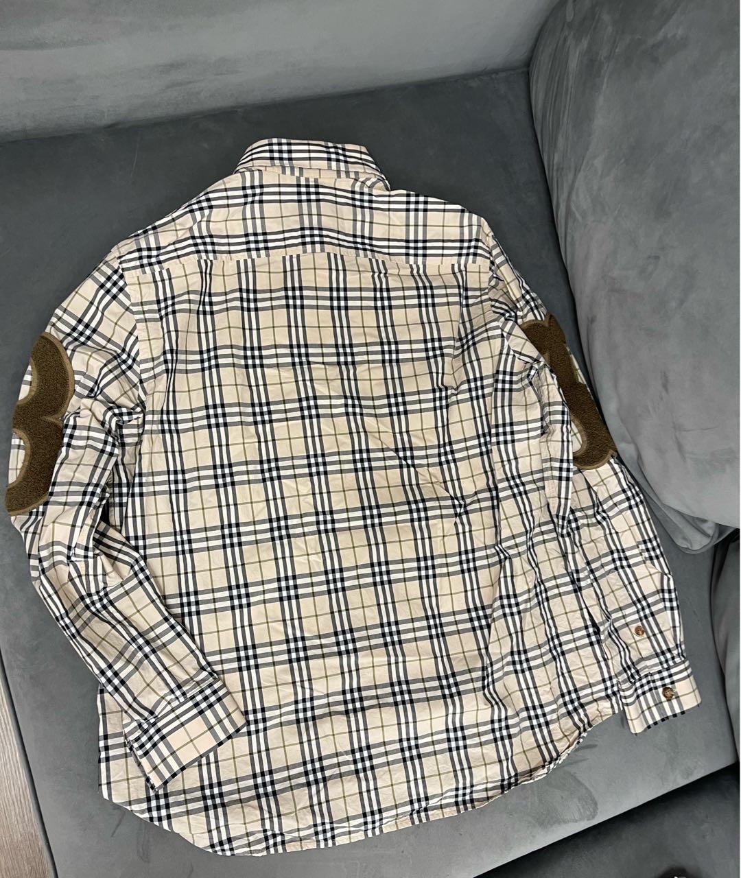BURBERRY Бежевая хлопковая классическая рубашка, фото 2