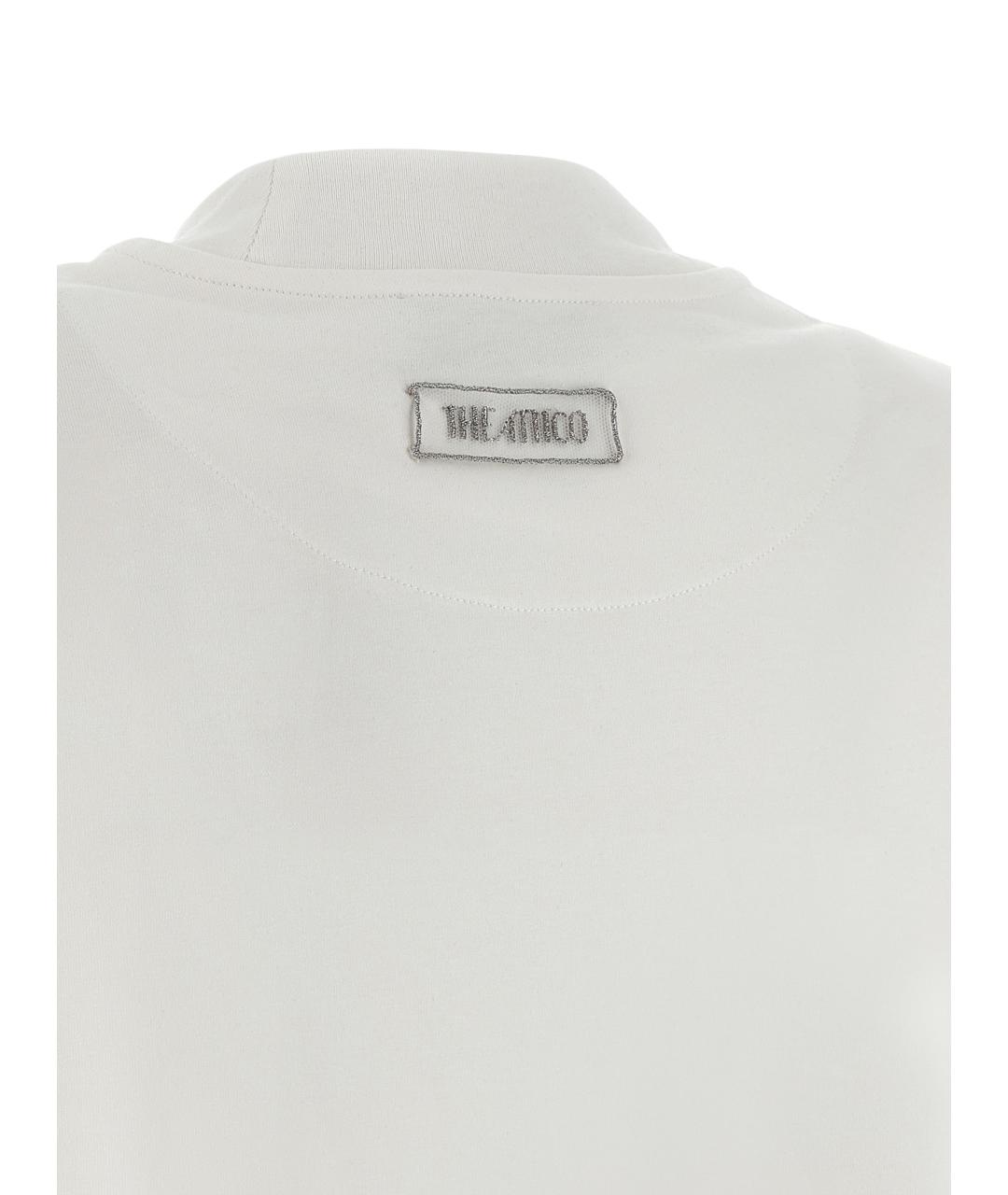 THE ATTICO Белое хлопковое повседневное платье, фото 4