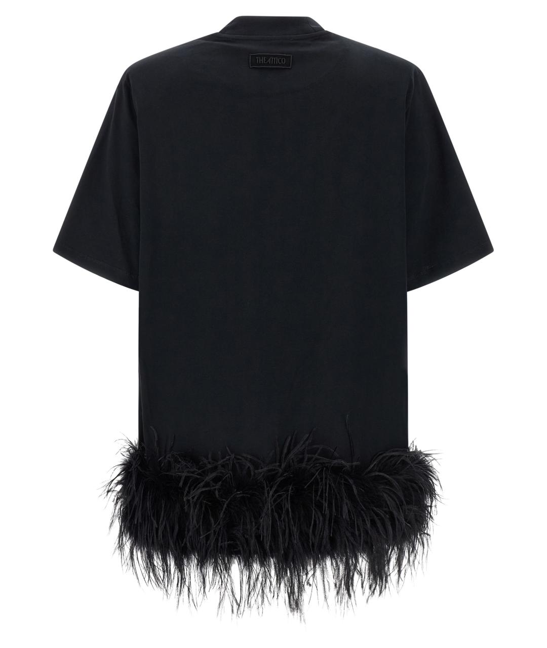 THE ATTICO Черное хлопковое повседневное платье, фото 2