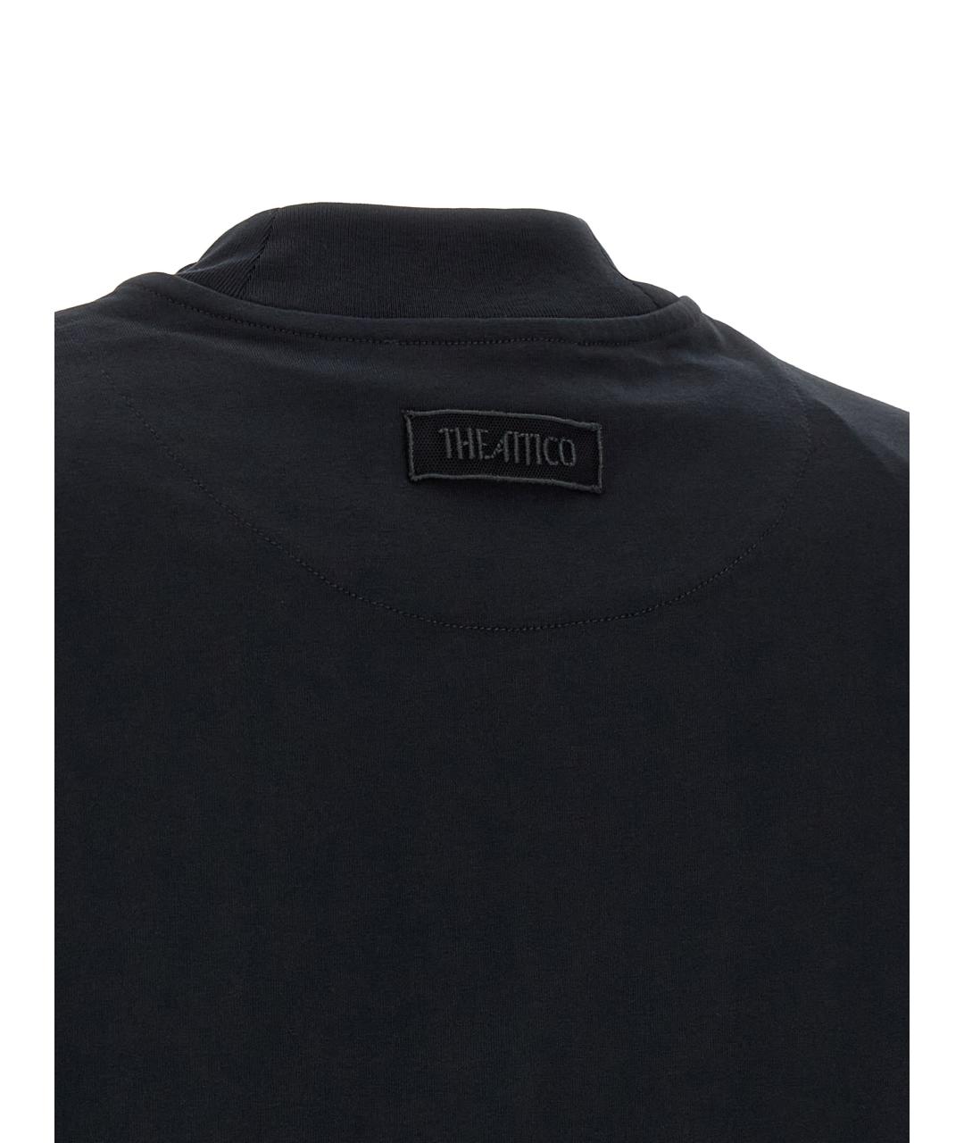 THE ATTICO Черное хлопковое повседневное платье, фото 4