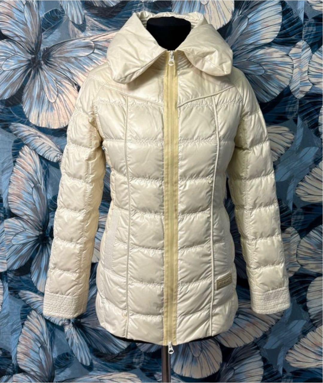 PINKO Желтый полиэстеровый пуховик, фото 9