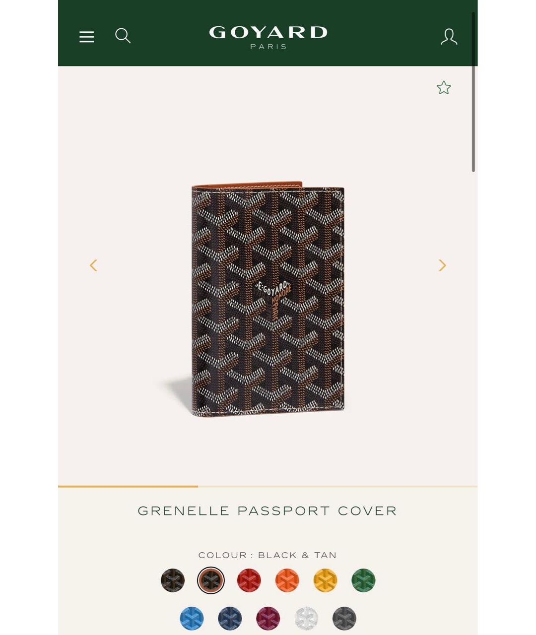 GOYARD Черная визитница, фото 9