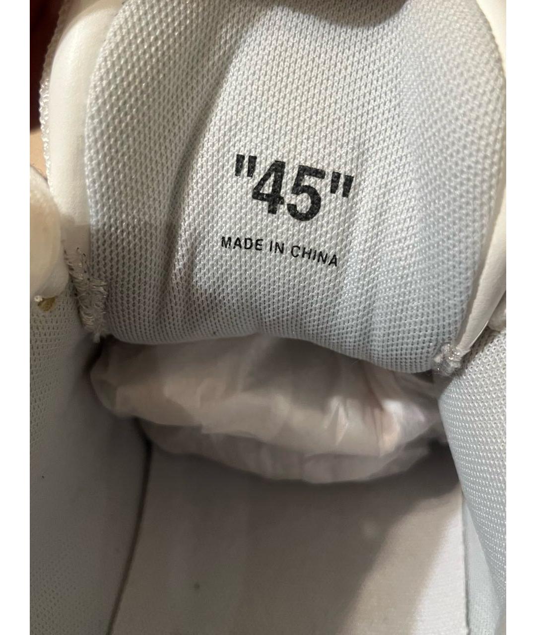 OFF-WHITE Белые кожаные низкие кроссовки / кеды, фото 5