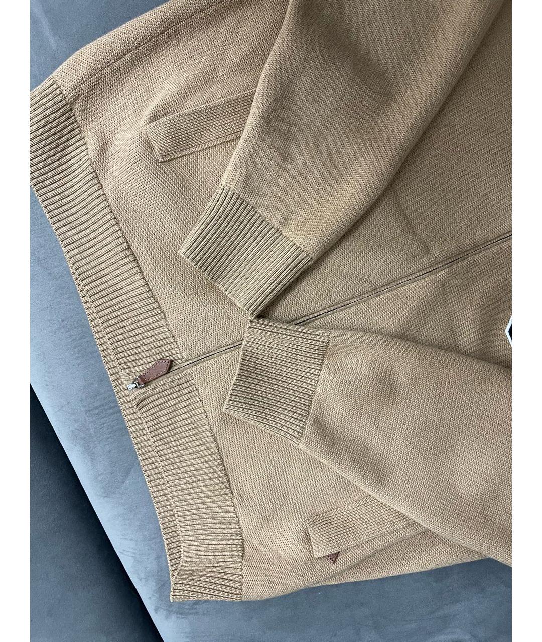 BURBERRY Бежевый шерстяной джемпер / свитер, фото 4