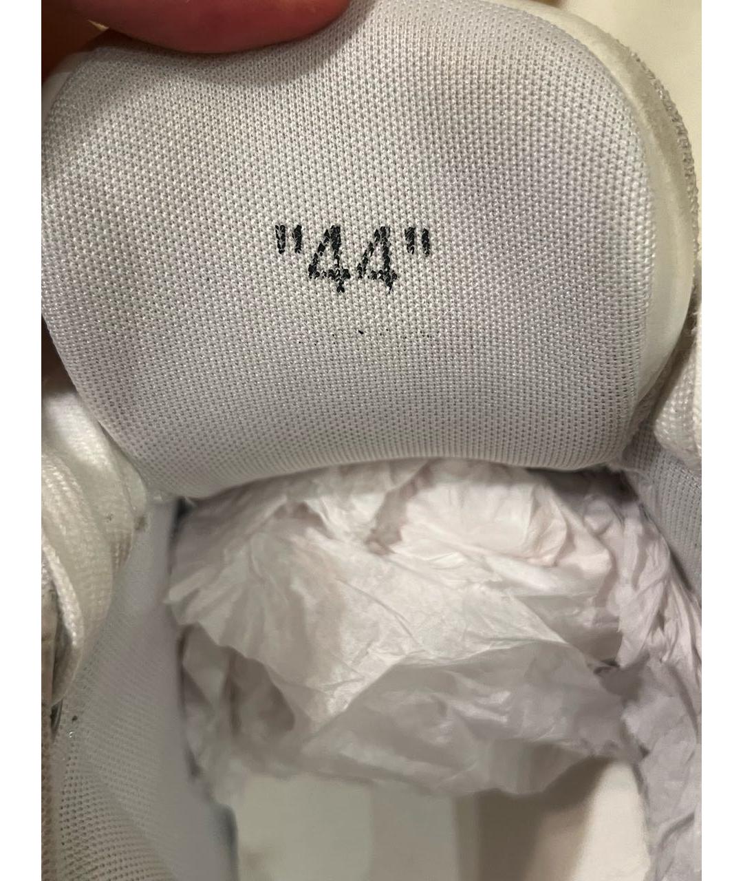 OFF-WHITE Белые кожаные низкие кроссовки / кеды, фото 5