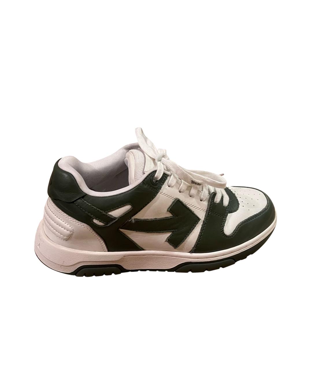 OFF-WHITE Белые кожаные низкие кроссовки / кеды, фото 1