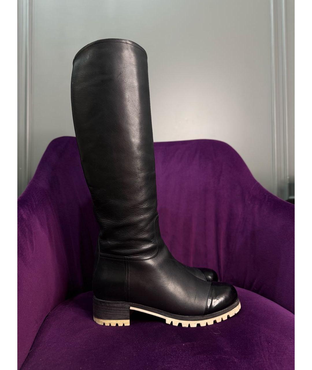 MIU MIU Черные кожаные сапоги, фото 6