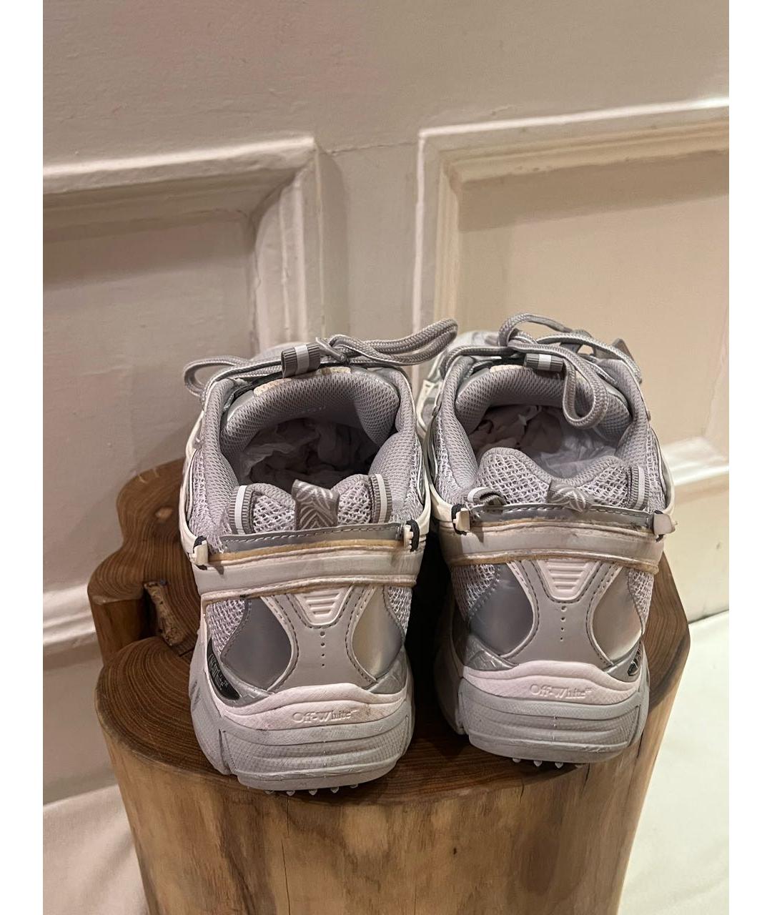 OFF-WHITE Серые текстильные низкие кроссовки / кеды, фото 5