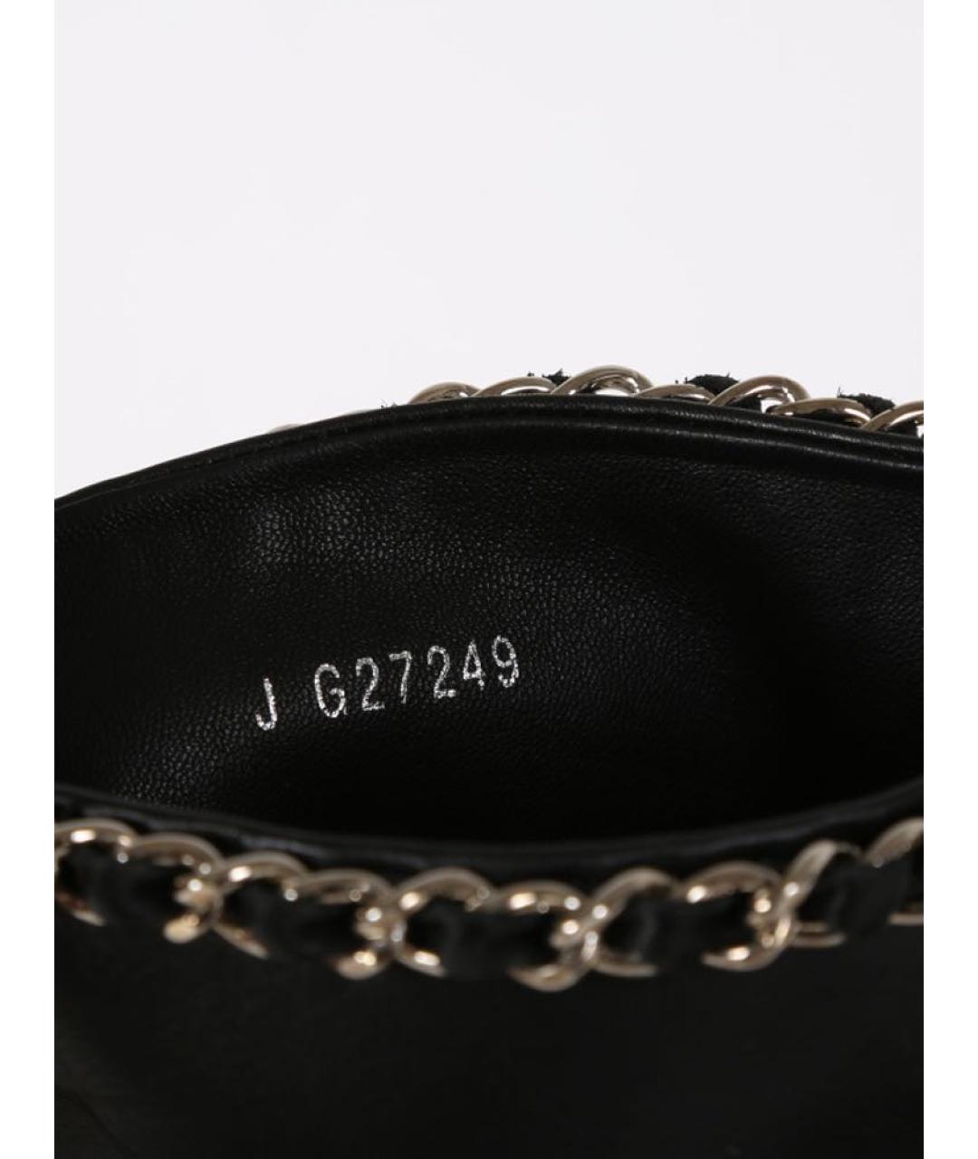 CHANEL Черные кожаные полусапоги, фото 4