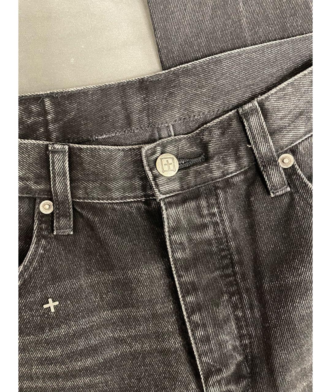 PALM ANGELS Черные хлопковые прямые джинсы, фото 6